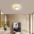 Comely 2 Pièces Plafonniers LED Moderne pour Chambre, Cuisine, Couloir, 32W 2350LM Luminaire Plafond, Rond Lampe LED Plafond, Lumière Chaude 3000K, Diamètre 28cm, Blanc