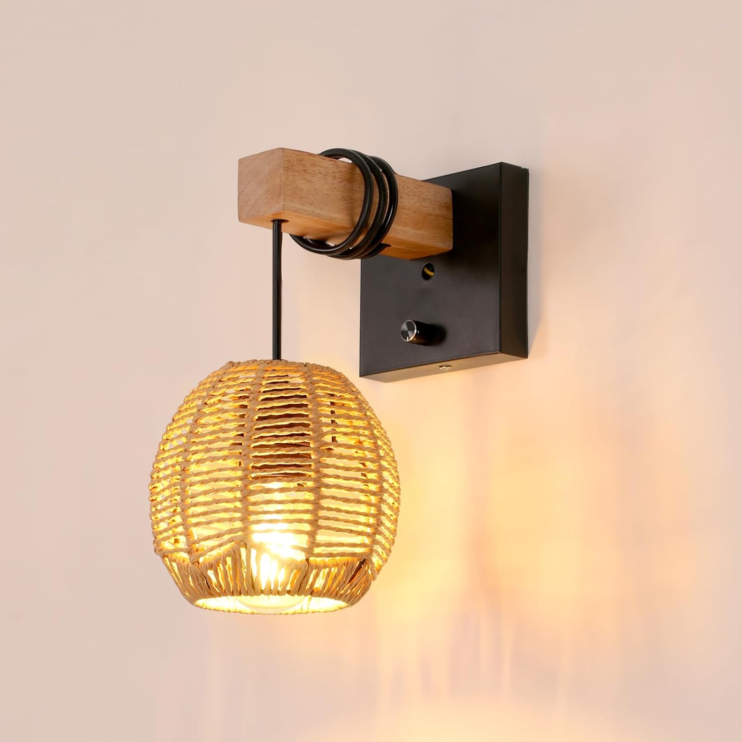 Wall Light - Black Metal Frame