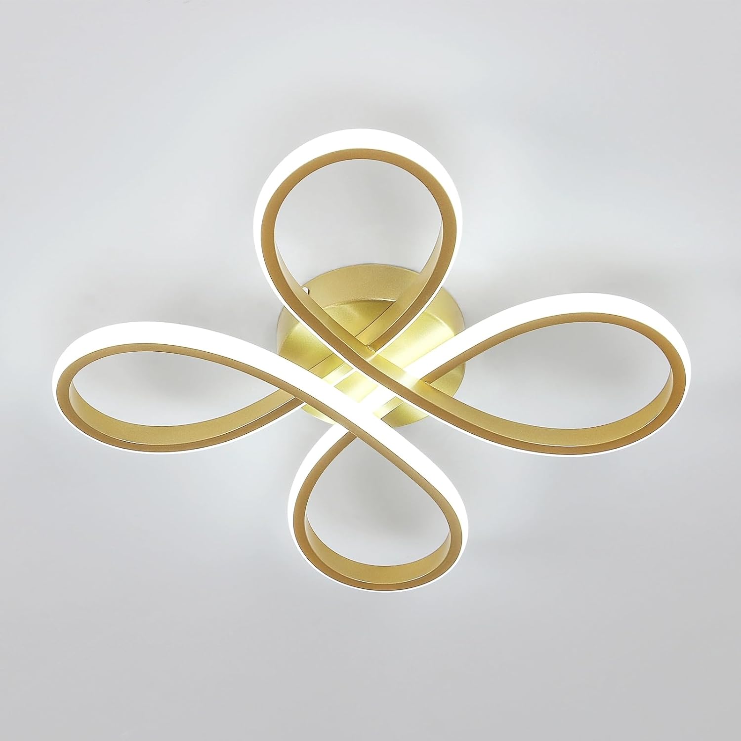 Ceiling Light - Gold Aluminium Frame, White Light