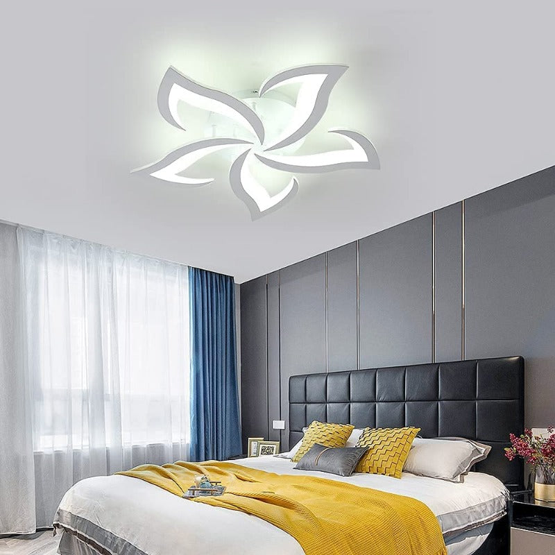 Comely Plafonnier LED, Luminaire Plafonnier 60W 6750LM, Lampe de Plafond Moderne de Pétale pour Salon Chambre Cuisine Salle à Manger, Blanc Froid 6500K, Dia 60cm