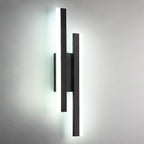 Lampada da parete - Struttura in acrilico nero, luce bianca