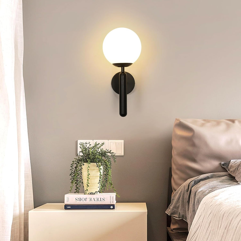Wall Light - Black Glass Frame