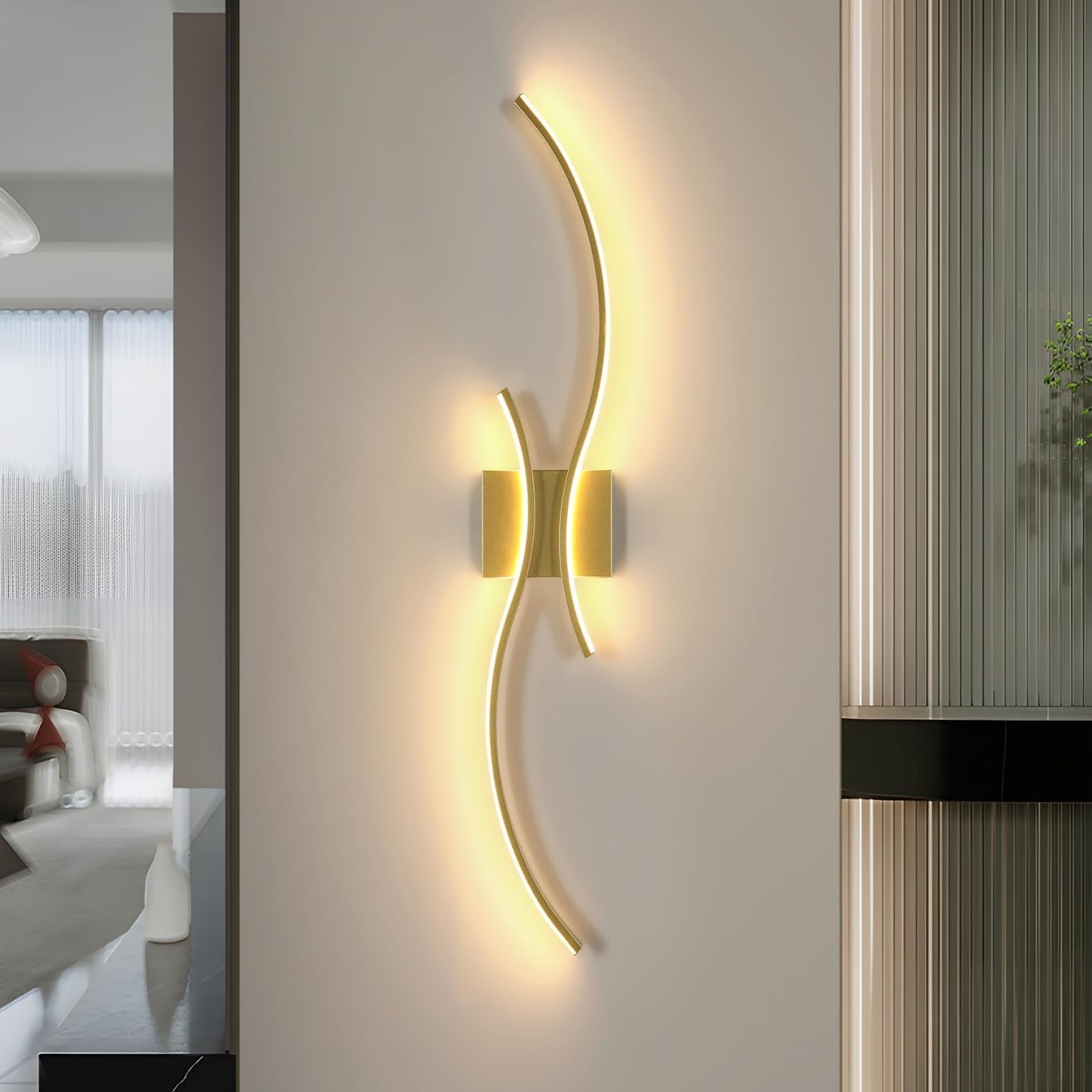Wall Light - Black Aluminium Frame, Tunable and Dimmable