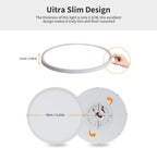 Ceiling Light - White Plastic Frame, White Light