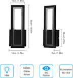 Wall Light - Black Acrylic Frame, White Light