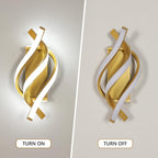Applique - Telaio in alluminio oro, Luce bianca