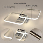 Ceiling Light - Chrome Aluminium Frame, Natural Light
