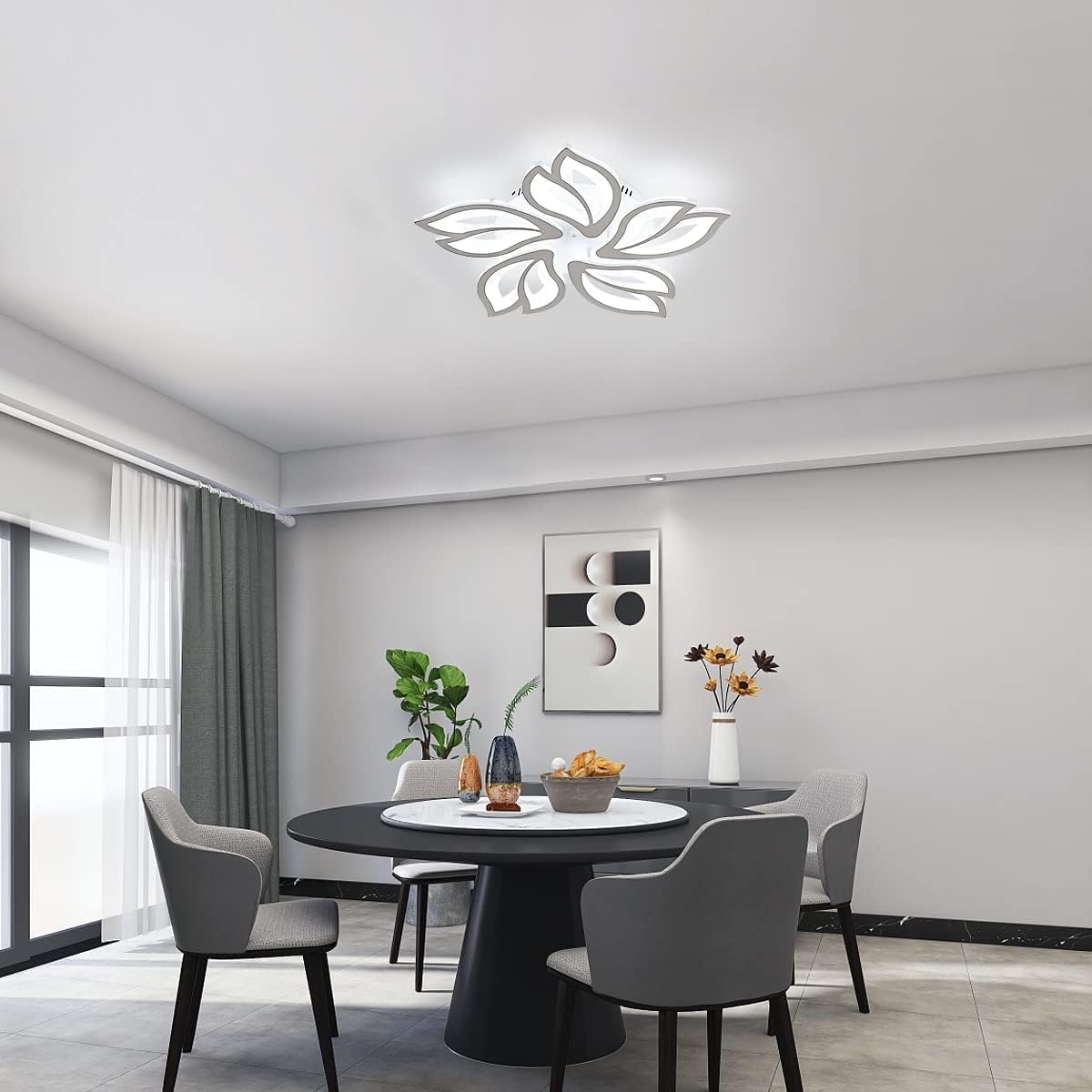 Ceiling Light - White Acrylic Frame, Tunable and Dimmable