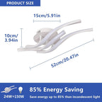 Ceiling Light - White Aluminium Frame, White Light