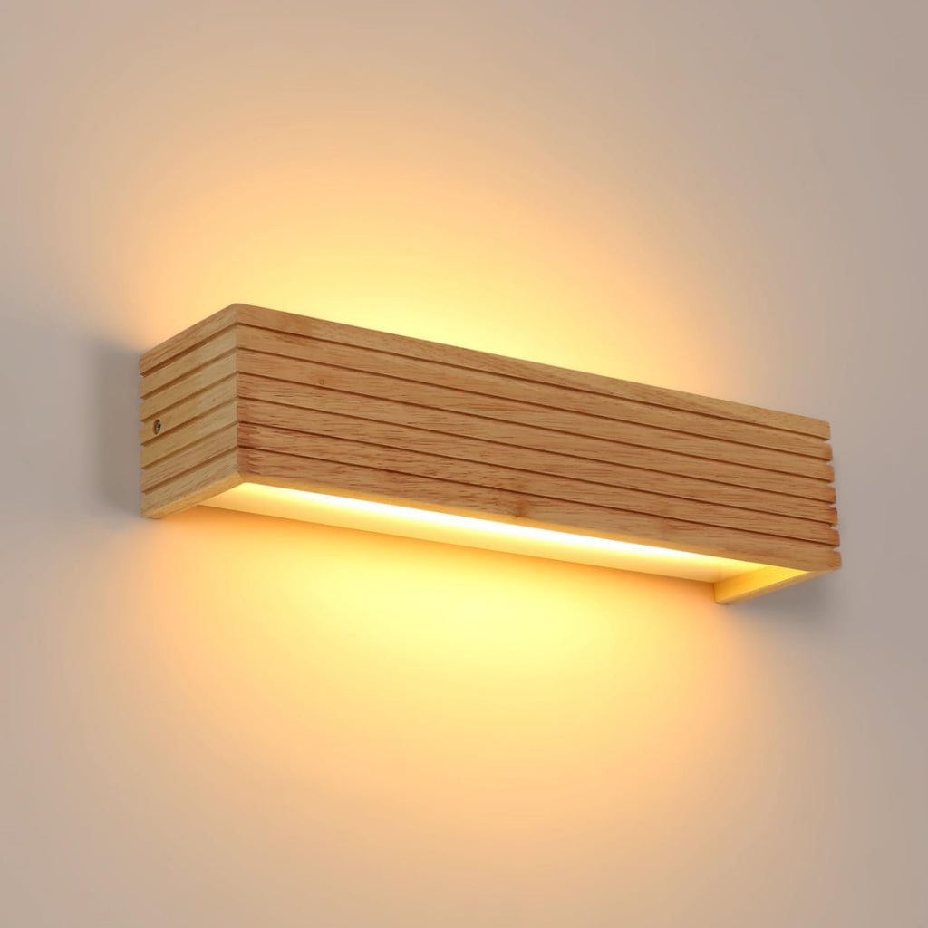 Wall Light - Wood Plastic Frame, Warm Light