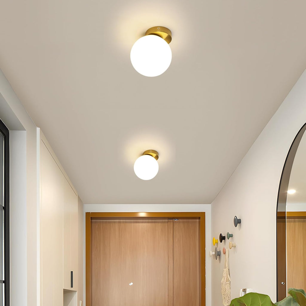 Comely Applique Murale Interieur, Or Lampe Murale E27 Globe, Luminaire Applique Industrielle Éclairage Décoratif pour Salon, Chambre, Couloir et Escalier