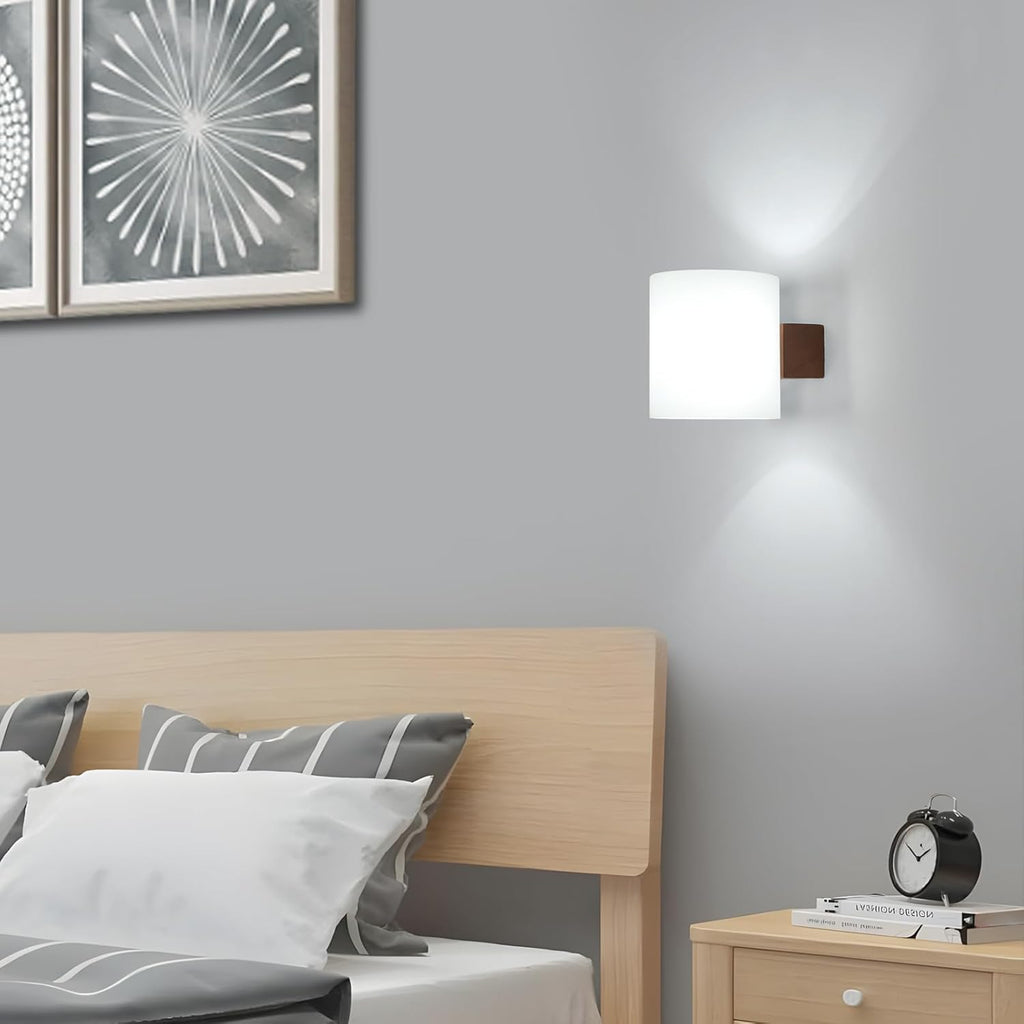 Wall Light - Wood Glass Frame, Tunable