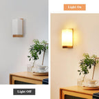 Wall Light - Wood Glass Frame, Tunable