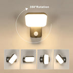 Wall Light - Black Aluminium Frame, Warm Light