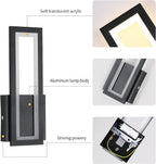 Wall Light - Black Acrylic Frame, Warm Light