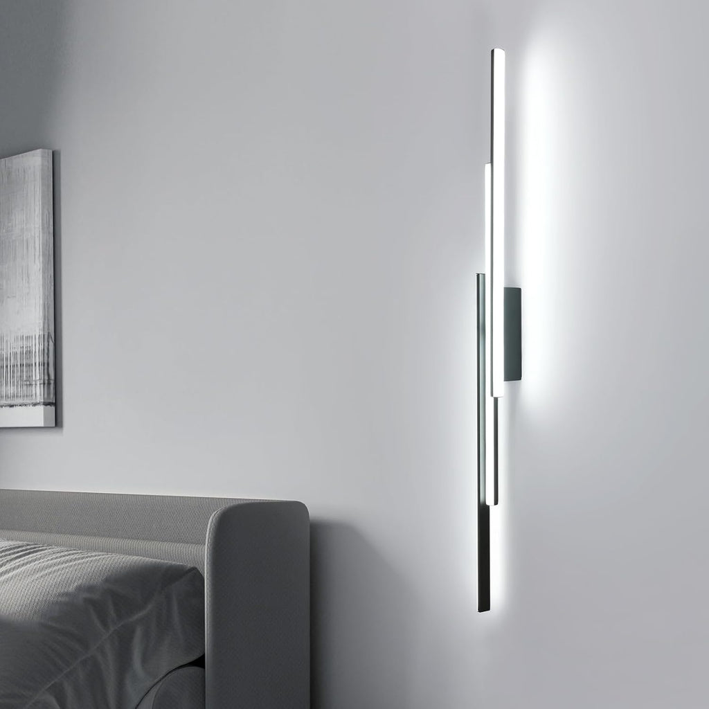 Wall Light - Black Aluminium Frame, White Light