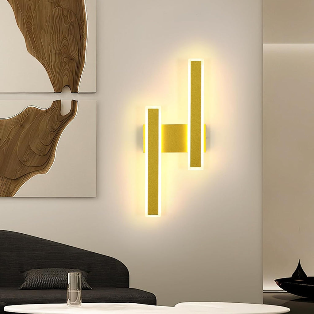 Wall Light - Gold Acrylic Frame, Warm Light
