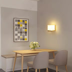 Comely Applique Murale Intérieur Vintage, Moderne Lampe Murale en Bois et Verre, E27 Applique Murale Bois pour Chambre Salon Couloir Salle à Manger, Cuisine