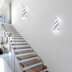Applique - Telaio in Alluminio Argento, Luce Bianca
