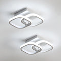 Comely Lot de 2 Plafonniers LED Modernes, 24W 2700LM Petit Plafonnier LED Carré Blanc Froid 6500K Luminaires Intérieur pour Chambre Salon Allée Couloir Balcon Escalier Entrée
