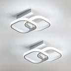Comely Lot de 2 Plafonniers LED Modernes, 24W 2700LM Petit Plafonnier LED Carré Blanc Froid 6500K Luminaires Intérieur pour Chambre Salon Allée Couloir Balcon Escalier Entrée