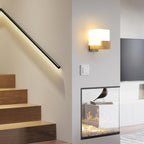 Wall Light - Wood Glass Frame