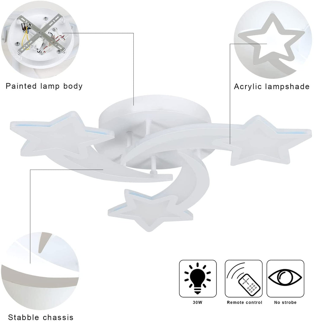 Ceiling Light - White Acrylic Frame, Tunable and Dimmable
