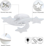 Ceiling Light - White Acrylic Frame, Warm Light