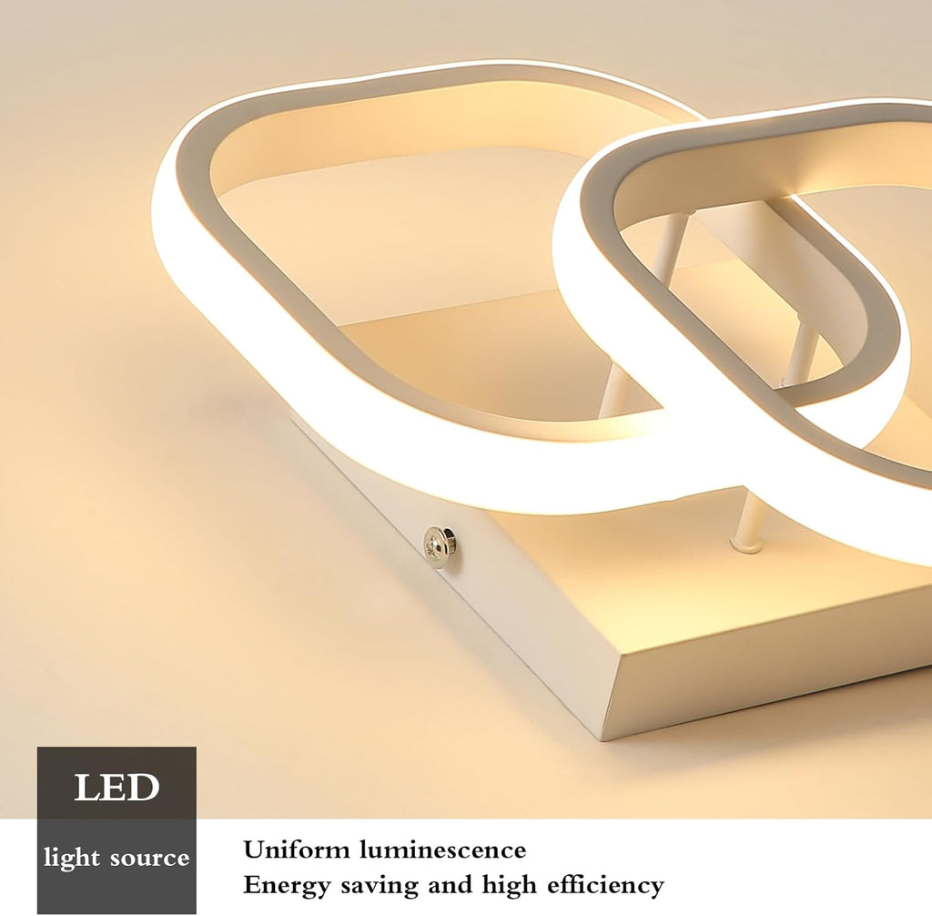 Ceiling Light - White Aluminium Frame, Warm Light