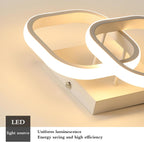 Ceiling Light - White Aluminium Frame, Warm Light