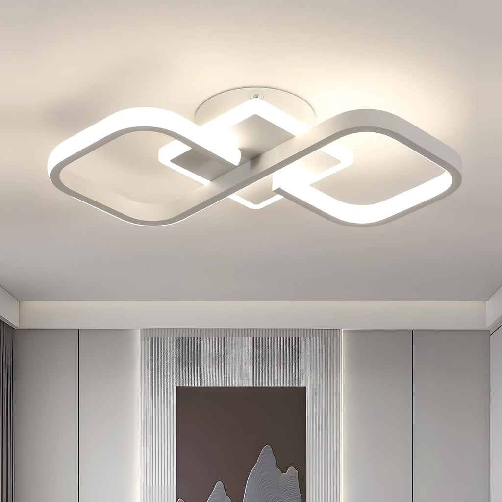 Comely Plafonnier LED, 36W 4000LM Lampe de Plafond Carré, Blanc Luminaire Plafonnier Moderne Acrylique pour Couloir Salle de Bains Cuisine Salon, Lumière Naturelle 4500K
