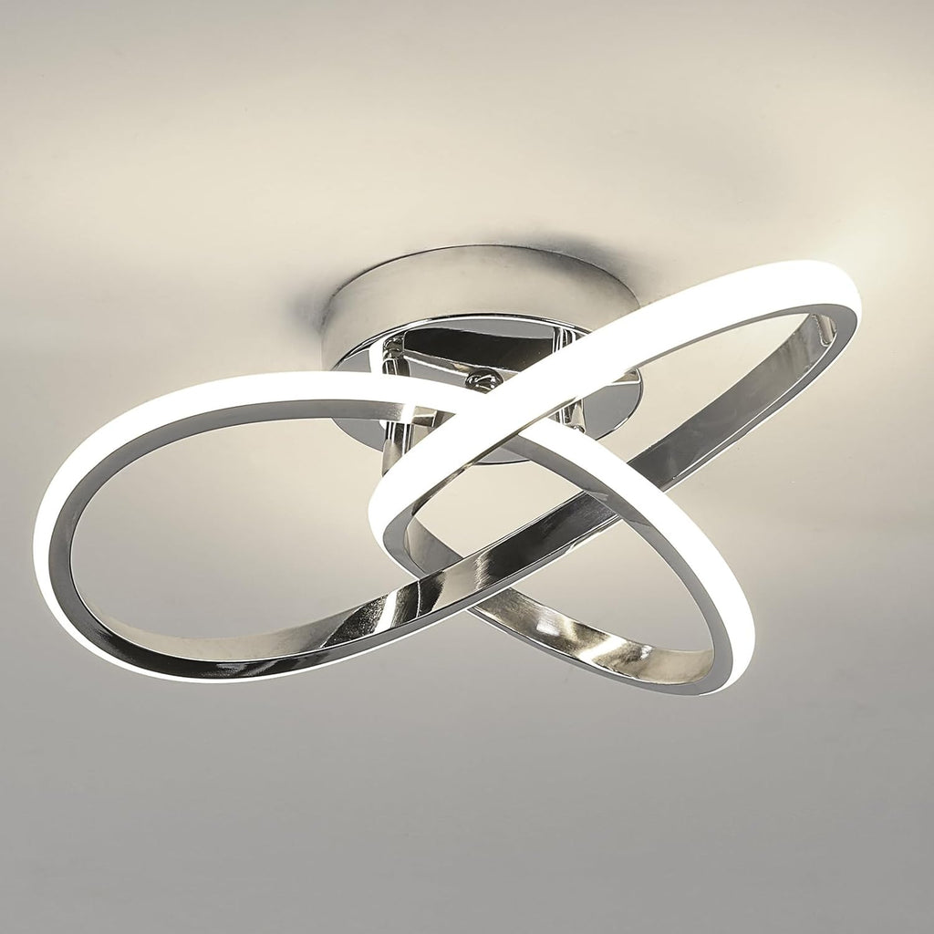 Ceiling Light - Chrome Aluminium Frame, Natural Light