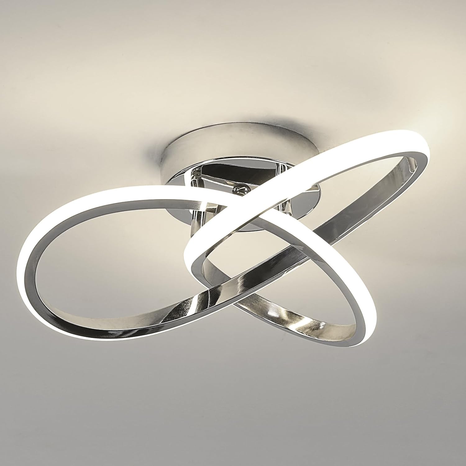 Ceiling Light - Chrome Aluminium Frame, Natural Light
