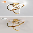 Ceiling Light - Gold Aluminium Frame, White Light
