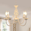 Chandeliers - White Metal Frame