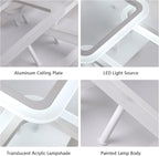 Comely Plafonnier LED Dimmable, Blanc 5 Carré 57W 6400LM Lampe de Plafond LED avec Télécommande 3000K-6500K, Luminaire Plafonnier Moderne pour Salon, Chambre, Salle à Manger