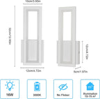 Wall Light - White Acrylic Frame, White Light