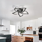 Ceiling Light - Black Acrylic Frame, Warm Light