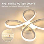 Comely Plafonnier LED Moderne, 30W 3375LM Lampe de Plafond, Luminaire Plafonnier LED pour Chambre salon, Salle à manger Cuisine, Lumière Chaude 3000K, 30cm, Argent
