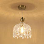 Chandeliers - Gold Glass Frame, Warm Light