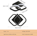 Ceiling Light - Black Aluminium Frame, Natural Light