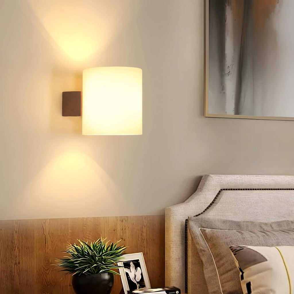 Wall Light - Wood Glass Frame, Tunable