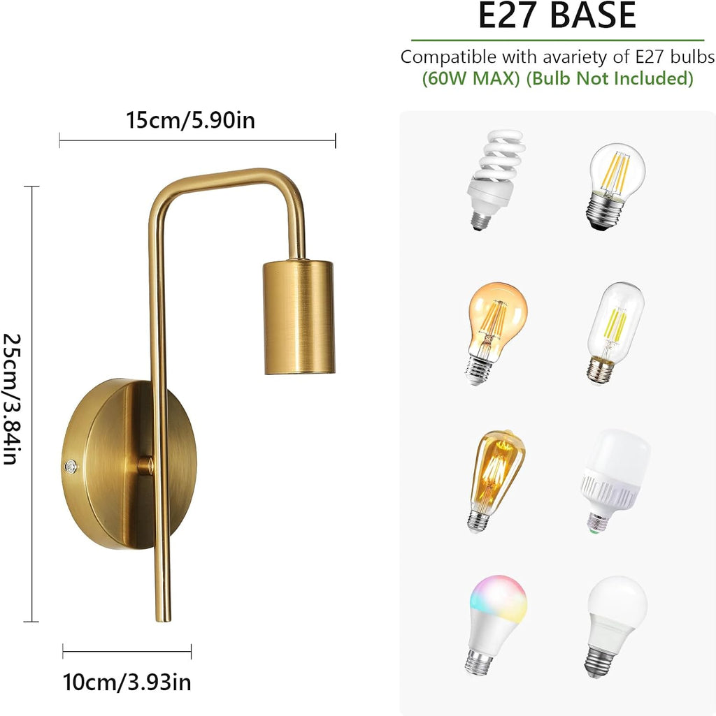 Wall Light - Gold Metal Frame