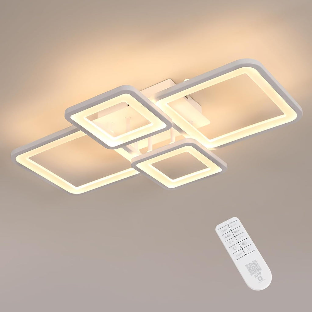 Ceiling Light - White Acrylic Frame, Tunable and Dimmable