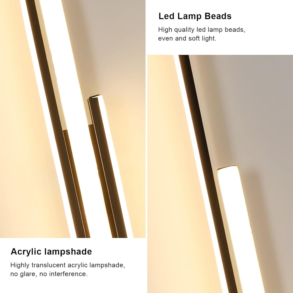 Wall Light - Black Aluminium Frame, Warm Light