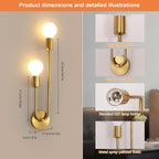 Wall Light - Gold Metal Frame