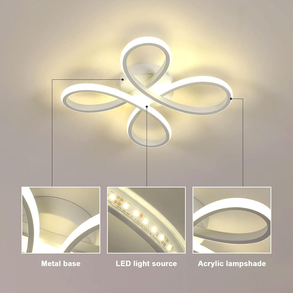Ceiling Light - White Aluminium Frame, Natural Light