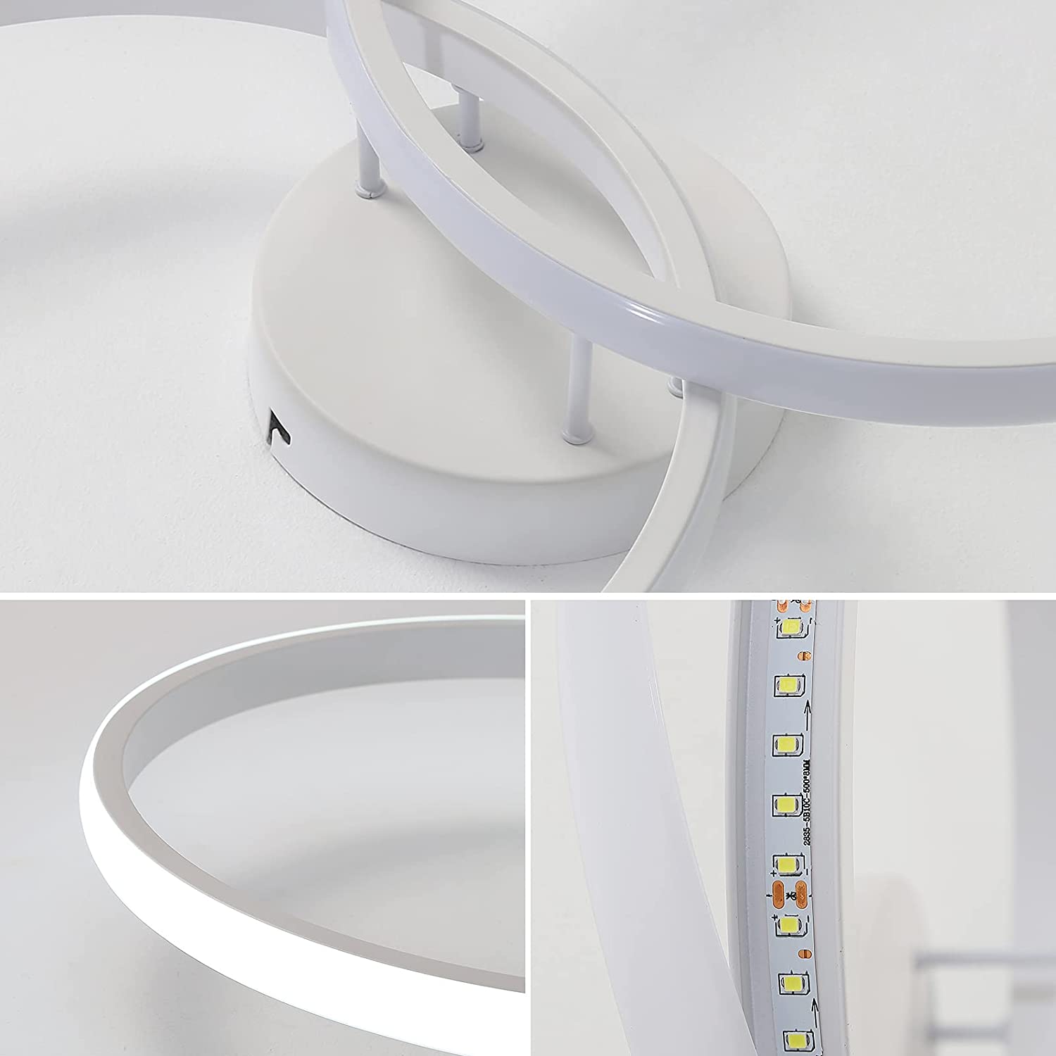 Ceiling Light - White Aluminium Frame, White Light