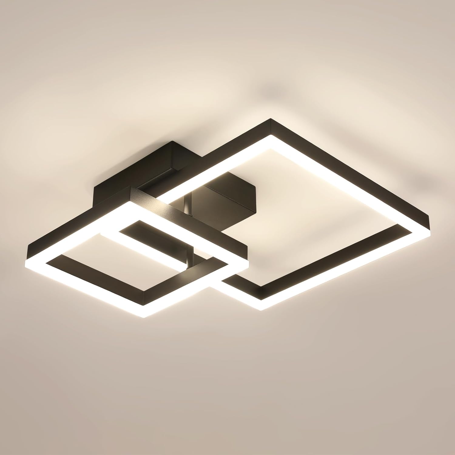 Ceiling Light - Black Acrylic Frame, Tunable and Dimmable