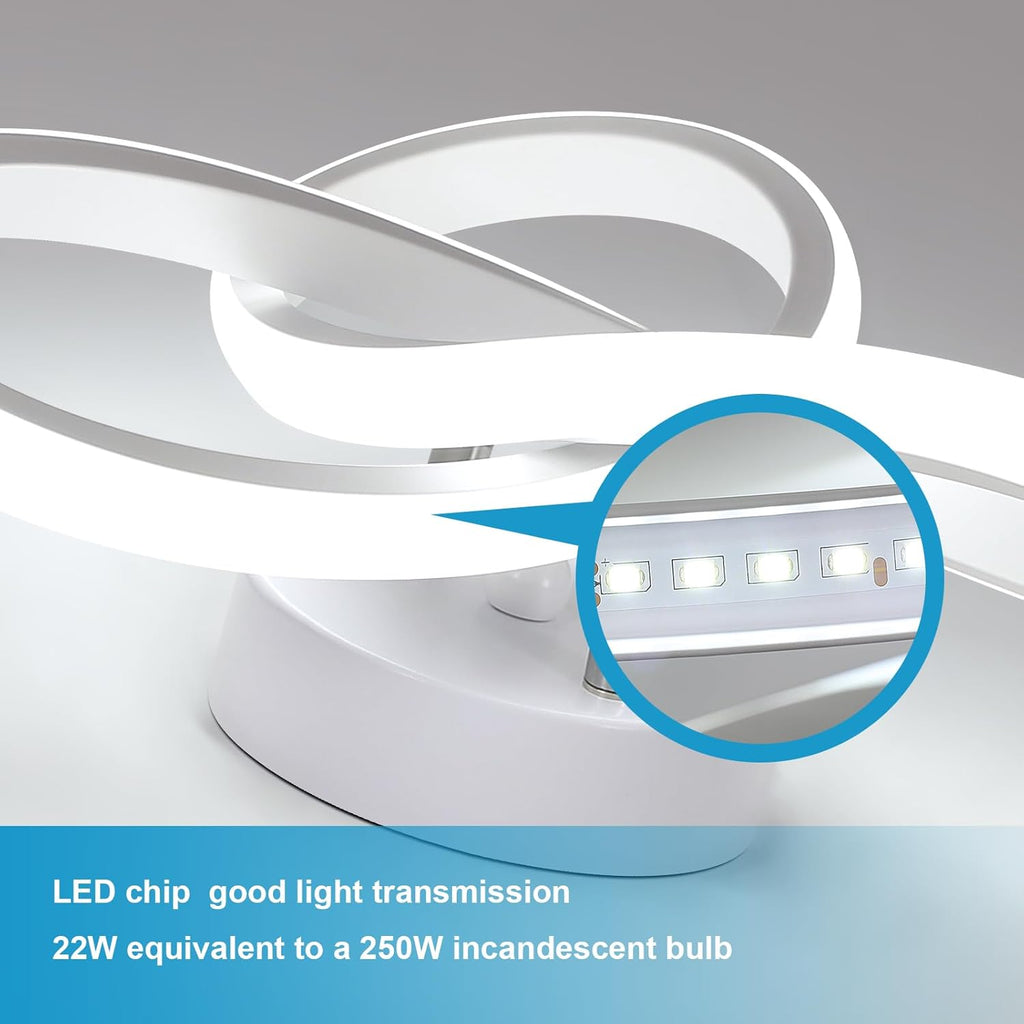 Ceiling Light - White Aluminium Frame, White Light
